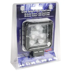 Grote Work Lamp - Clear, Led Square Work Lamp, Retail Pack 251126 