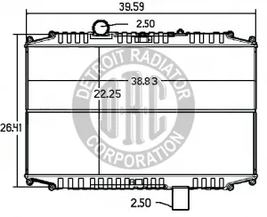 Detroit Radiator Kenworth 1152368 
