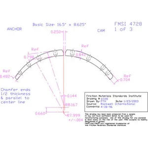 Abex BRAKE LINING 278468 