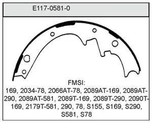 Bendix BRAKE SHOE 455140 