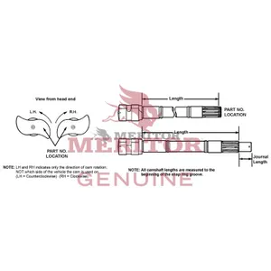 Meritor CAMSHAFT 731418 