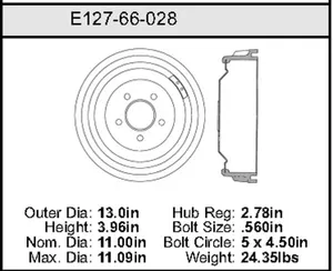 Bendix Brake Drum 11 x 13 440426 