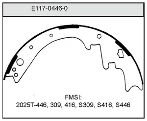 Bendix BRAKE SHOE 444196 