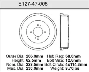 Bendix Brake Drum 9 x 10.47 450534 