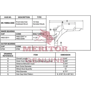 Meritor Ay-Frt Hub 719154 