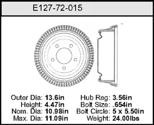 Bendix Brake Drum 10.98 x 13.6 449286 