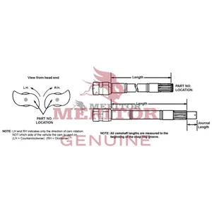 Meritor Genuine Air Brake Camshaft 740442 