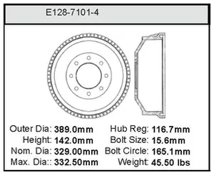 Bendix Brake Drum 12.95 x 15.31 453322 