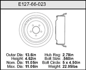 Bendix Brake Drum 11.05 x 13.6 441518 