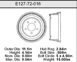 Bendix Brake Drum 9 x 11.1 453456 