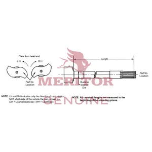 Meritor CAMSHAFT 743916 