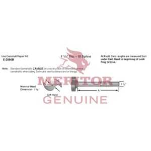 Meritor CAMSHAFT RH 741802 
