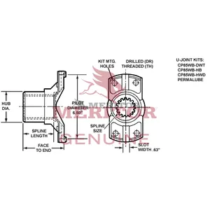 Meritor End Yoke 743458 