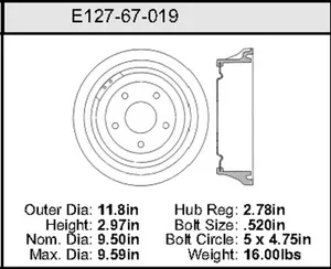 Bendix Brake Drum 440404 