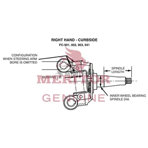 Meritor KNUCKLE ASSEMBLY 753786 