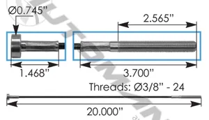 Automann Cable Air Tank Mounting 20in IHC 1079498 