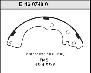 Bendix BRAKE SHOE 446414 