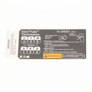 Eaton Label, Shift Diagram 249340 
