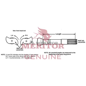 Meritor CAMSHAFT 1.5-1 751608 