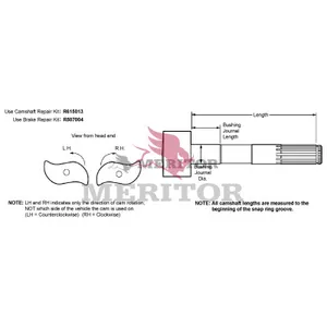 Meritor Camshft 1.25-10 781652 