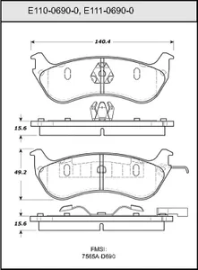 Bendix DISC PAD 444830 