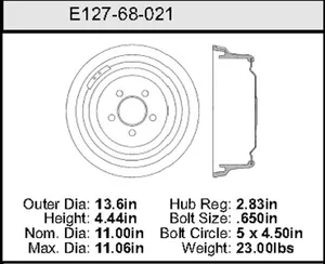 Bendix Brake Drum 11 x 13.6 461148 