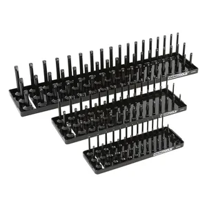 Great Neck Saw 3 Piece Socket Tray Set Metric Black 3 Deep 1985063 