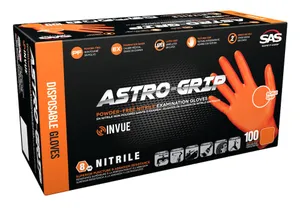 SAS Safety Corp ASTRO GRIP 7 MIL EXAM GRADE POWDER-FREE HI VIZ... 1843621 