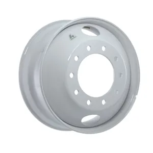 Accuride ESW 22.5x8.25 2HH Steel Armor Powder White Steel Wheel 6078502 