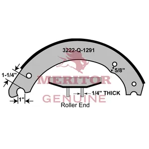 Meritor Lined Shoe 801022 