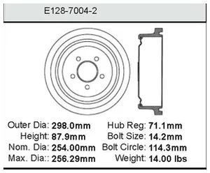 Bendix Brake Drum 10 x 11.73 446160 