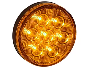 Buyers Products LIGHT,4in, ROUND, TURN&PARK, 7 LED,AMBER 1575006 