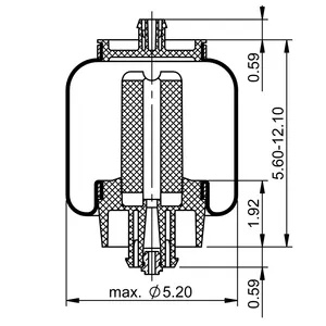 ContiTech Cab Air Spring / 1S5-175 / 7215 6853526 