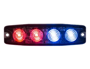 Buyers Products LIGHT,STROBE,4-3/8in,4-LED,RED/BLUE, 1575490 