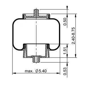 ContiTech Cab Air Spring / 1S5-040 / 7087 6853586 