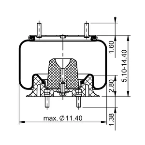 ContiTech Air Spring / 9 9-12 P 477 C 6856532 