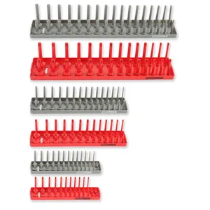 Great Neck Saw 6 Piece Socket Tray Set Red and Grey 1985041 
