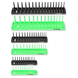 Great Neck Saw 6 Piece Socket Tray Set Green and Black 22207 and... 1984213 