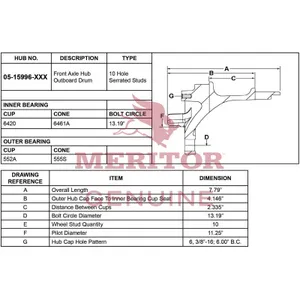 Meritor AY-HUB/DRUM 715610 