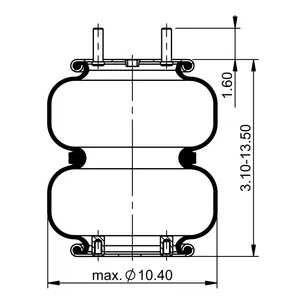 ContiTech Air Spring / 2B9-250 / 6943 6855640 
