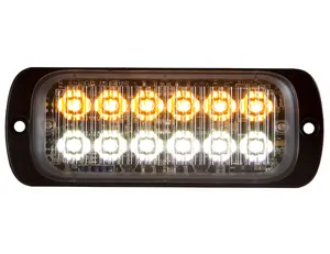 Buyers Products LIGHT,STROBE,4-1/2in,12-LED,AMBER/CLEAR, 1575790 