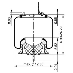 ContiTech Air Spring / 1R12-432 / 1R12-689 / 1191 / 1192 6853512 