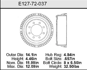 Bendix Brake Drum 11.99 x 14.1 447166 