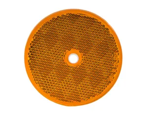 Buyers Products REFLECTOR AMBER 3 3 16in ROUND BOLT ON 1575396 