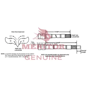 Meritor Genuine Air Brake Camshaft 2727147 