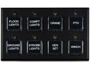 Buyers Products SWITCH PANEL 8 FUNCTION PROGRAMMABLE 1575158 