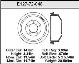 Bendix Brake Drum 11.54 x 14 449298 