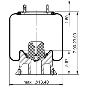 ContiTech Air Spring / 1R13-117 / 9275 6855980 