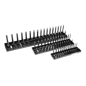 Great Neck Saw 3 Piece Socket Tray Set Metric Black 1983092 