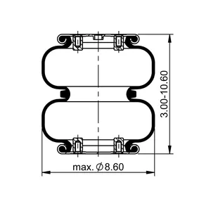 ContiTech Air Spring / 2B8-550 / 7325 6854766 